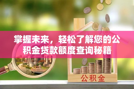 句容掌握未来，轻松了解您的公积金贷款额度查询秘籍
