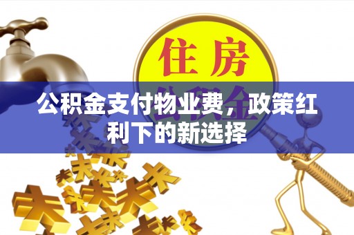 句容公积金支付物业费，政策红利下的新选择