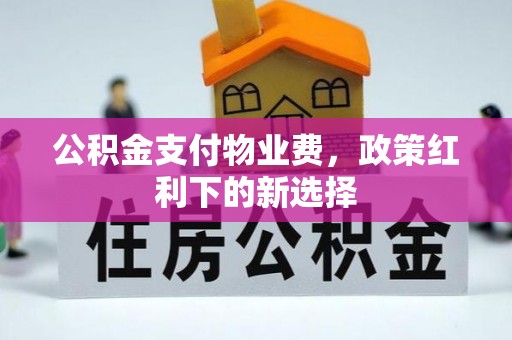 句容公积金支付物业费，政策红利下的新选择